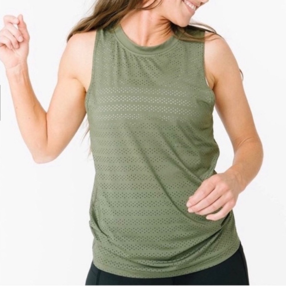 ZYIA Active | Olive Chill Tank Workout Hunter Army Green | Size Large